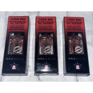 3 Pack, Pretty Woman NYC Nail Medic Code Red Peptide Enriched Nail Treatment